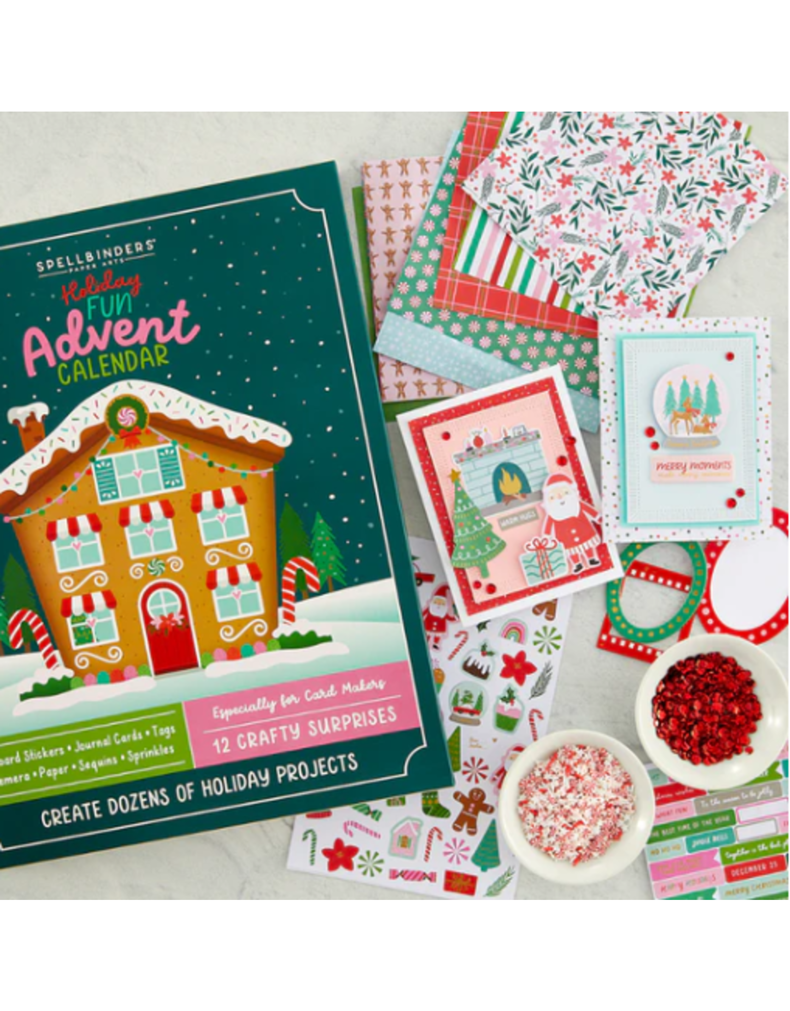 SPELLBINDERS SPELLBINDERS CRAFTER'S HOME EXCLUSIVE HOLIDAY FUN ADVENT CALENDAR ESPECIALLY FOR CARD MAKERS