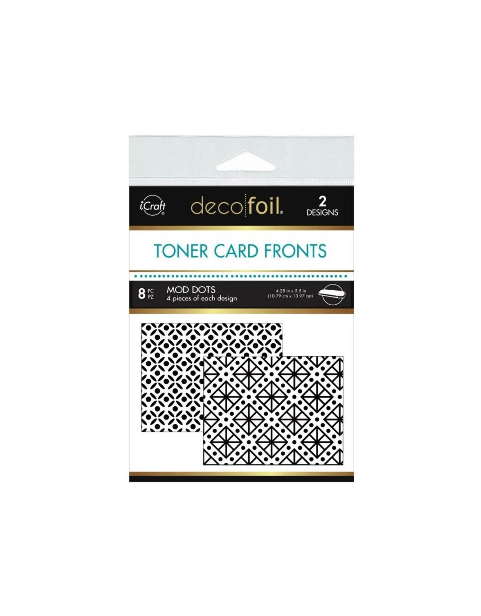 THERMOWEB THERMOWEB DECO FOIL MOD DOTS TONER CARD FRONTS 4.25x5.5 8/PKG