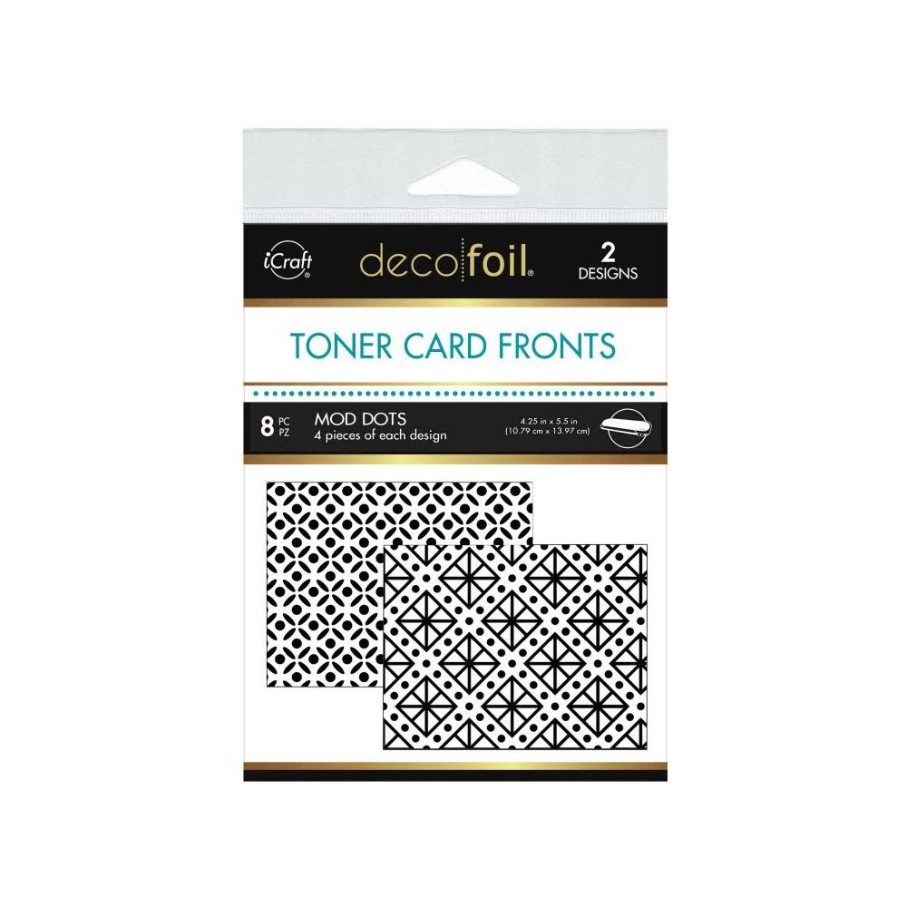 THERMOWEB THERMOWEB DECO FOIL MOD DOTS TONER CARD FRONTS 4.25x5.5 8/PKG