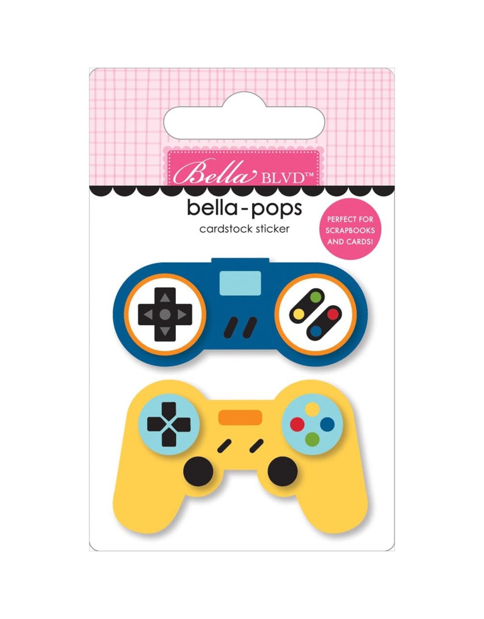 BELLA BLVD BELLA BLVD BELLA-POPS TEEN VIBE CARSON GAME OVER 3D CARDSTOCK STICKER