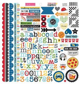 BELLA BLVD BELLA BLVD TEEN VIBE CARSON DOOHICKEY 12x12 CARDSTOCK STICKERS