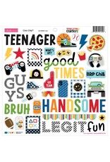 BELLA BLVD BELLA BLVD TEEN VIBE CARSON ICONS 12x12 CHIPBOARD STICKERS