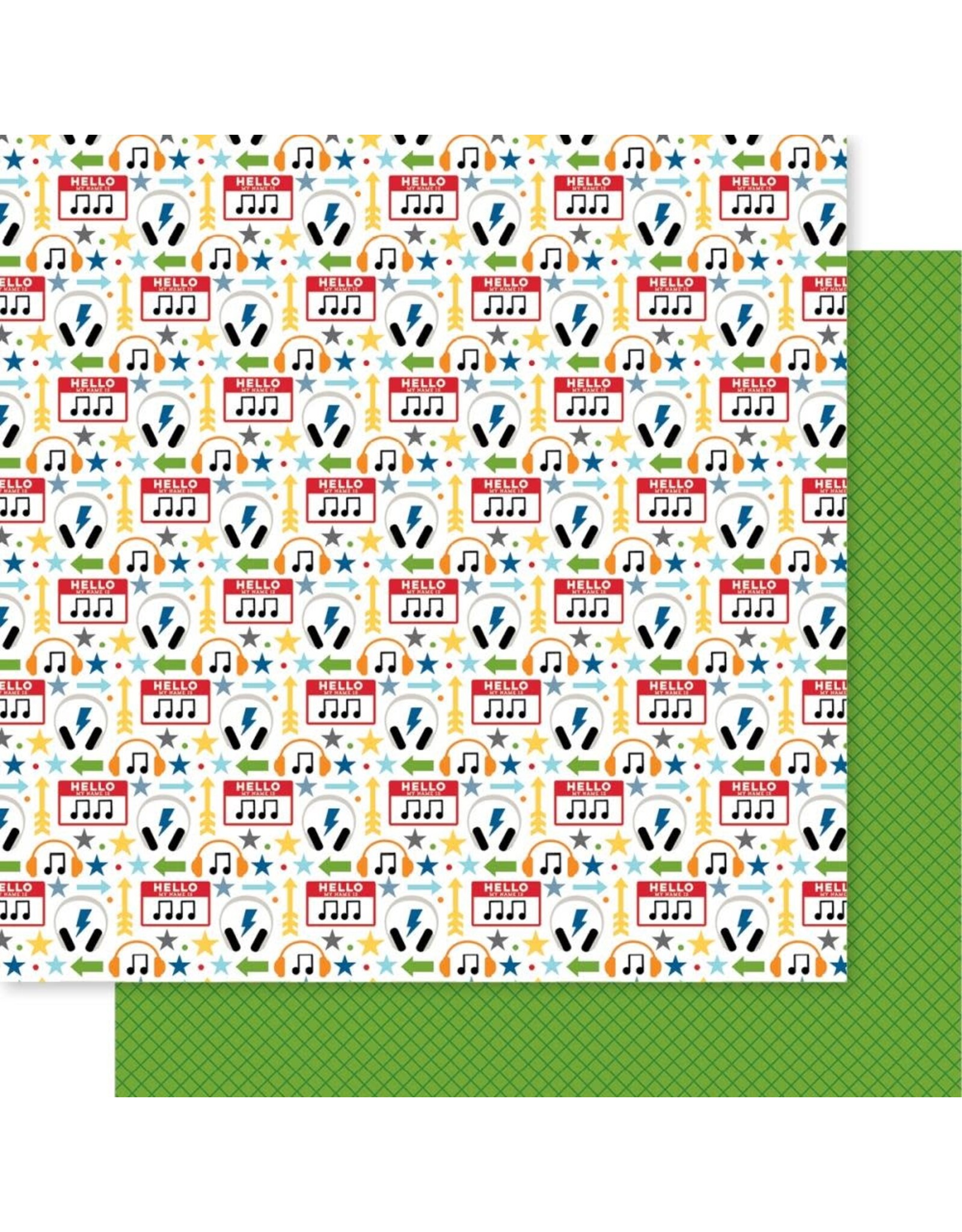 BELLA BLVD BELLA BLVD TEEN VIBE CARSON STREAMING PATTERENED PAPER 12"x12"