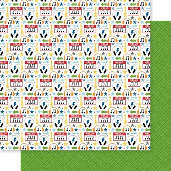 BELLA BLVD TEEN VIBE CARSON STREAMING PATTERENED PAPER 12"x12"