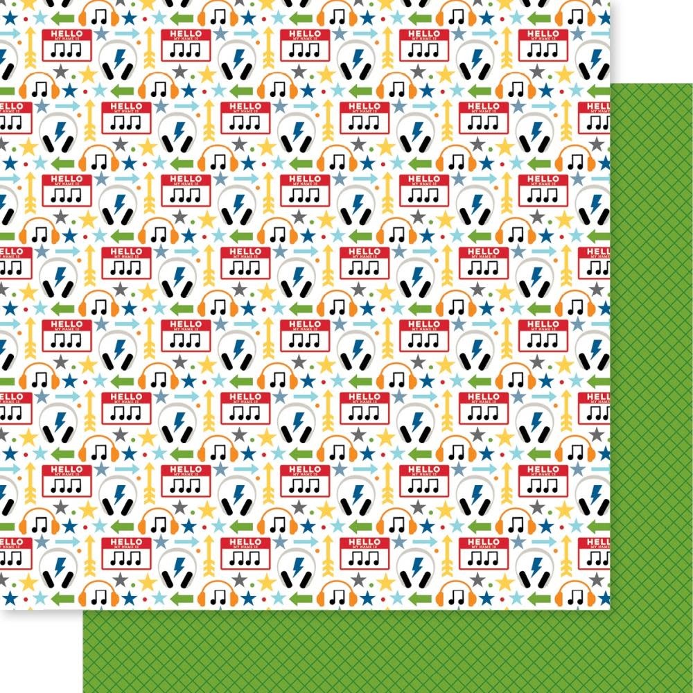 BELLA BLVD BELLA BLVD TEEN VIBE CARSON STREAMING PATTERENED PAPER 12"x12"