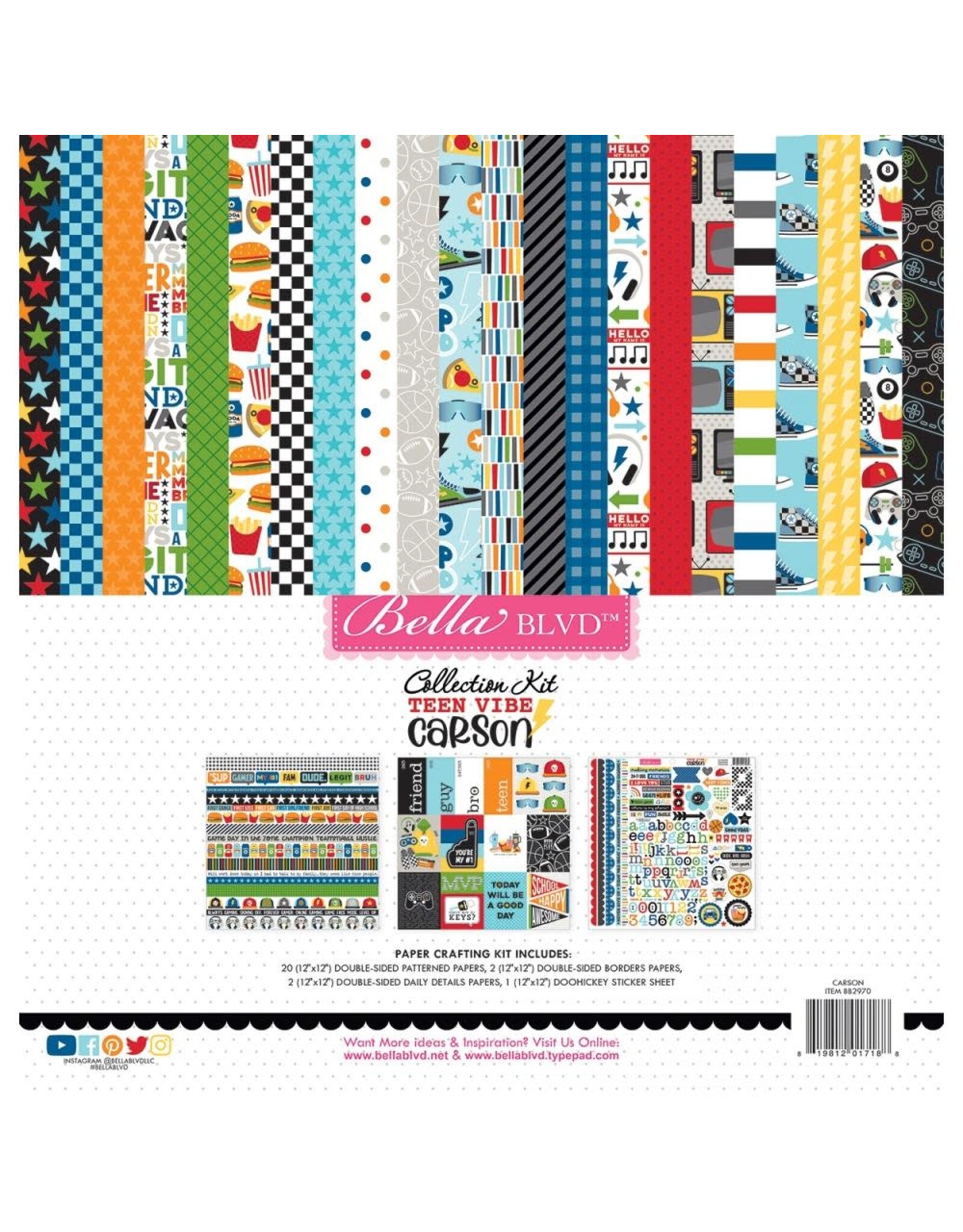 BELLA BLVD BELLA BLVD TEEN VIBE CARSON 12x12 COLLECTION KIT