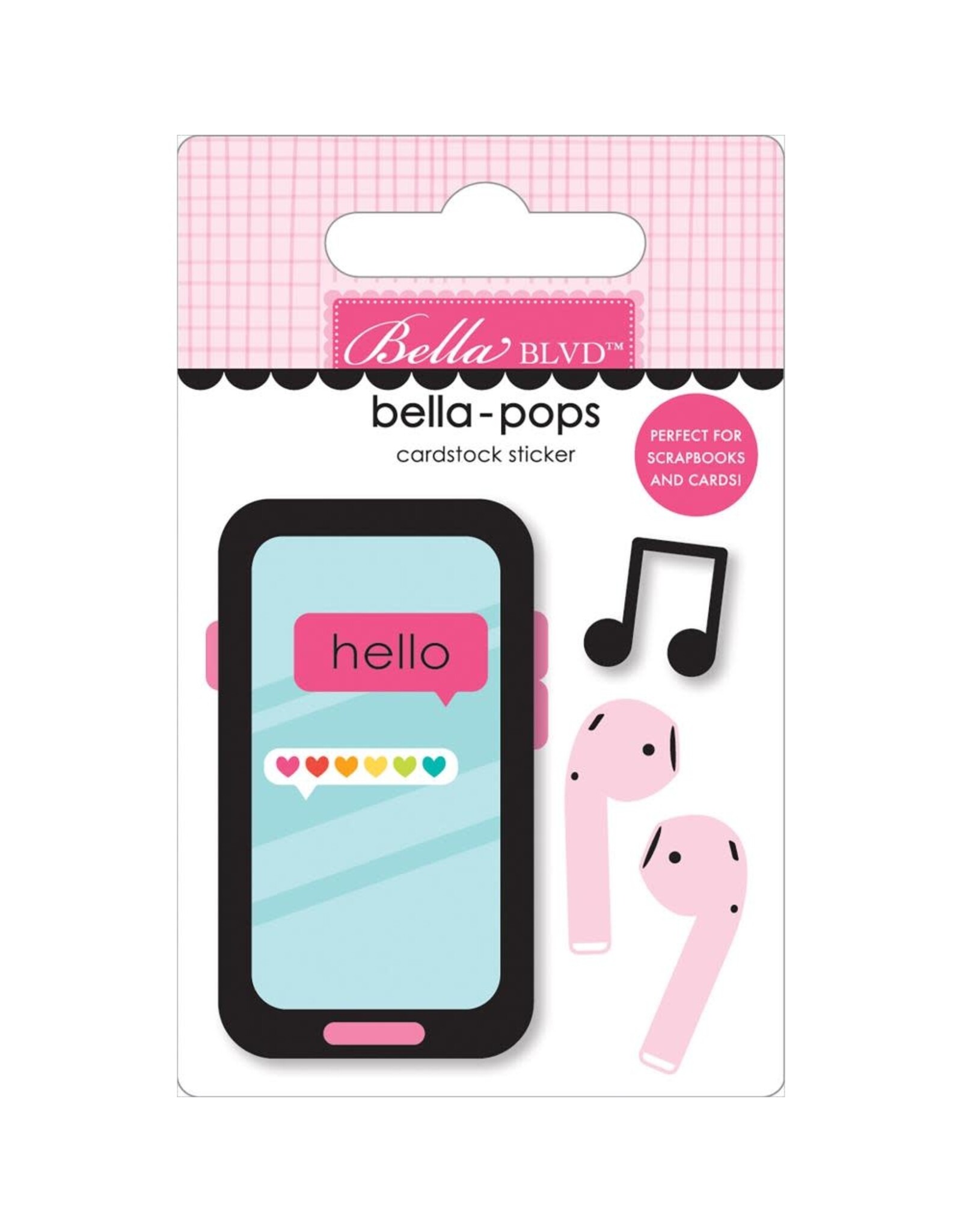 BELLA BLVD BELLA BLVD BELLA-POPS TEEN VIBE CAITLYN WHERE'S MY PHONE? 3D CARDSTOCK STICKER