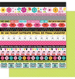 BELLA BLVD BELLA BLVD TEEN VIBE CAITLYN BORDERS PATTERENED PAPER 12"x12"