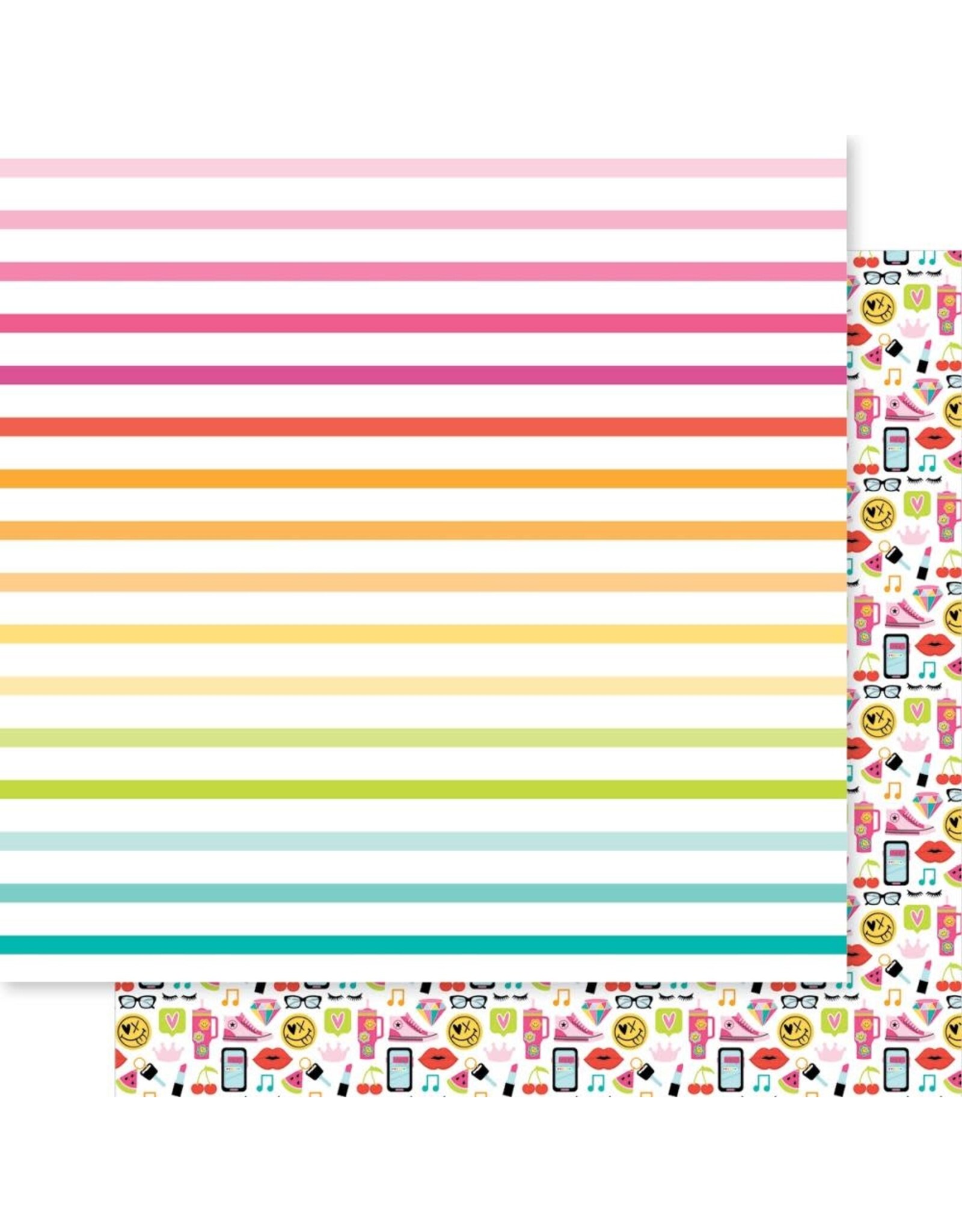 BELLA BLVD BELLA BLVD TEEN VIBE CAITLYN BOY CRAZY PATTERENED PAPER 12"x12"