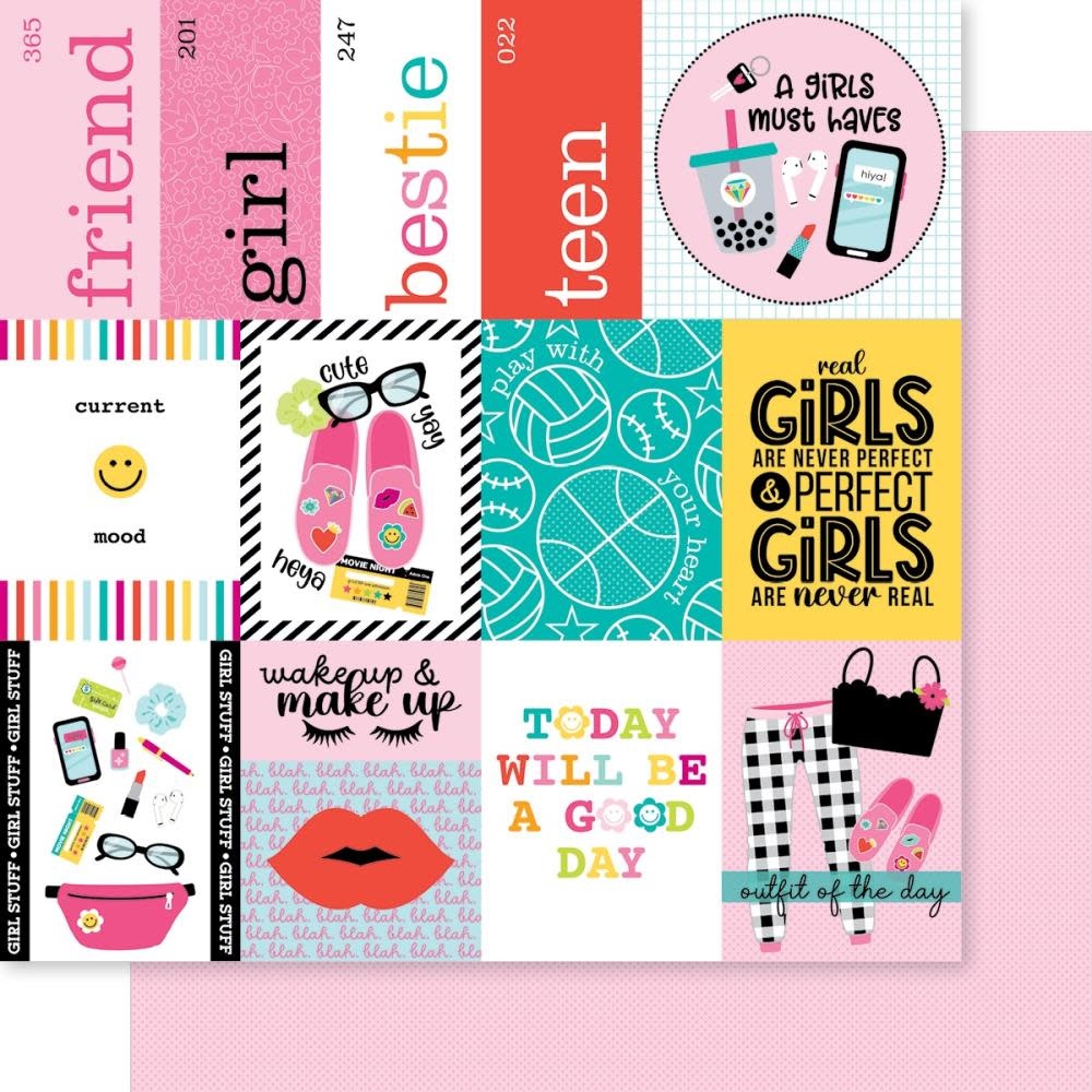 BELLA BLVD BELLA BLVD TEEN VIBE CAITLYN DAILY DETAILS PATTERENED PAPER 12"x12"