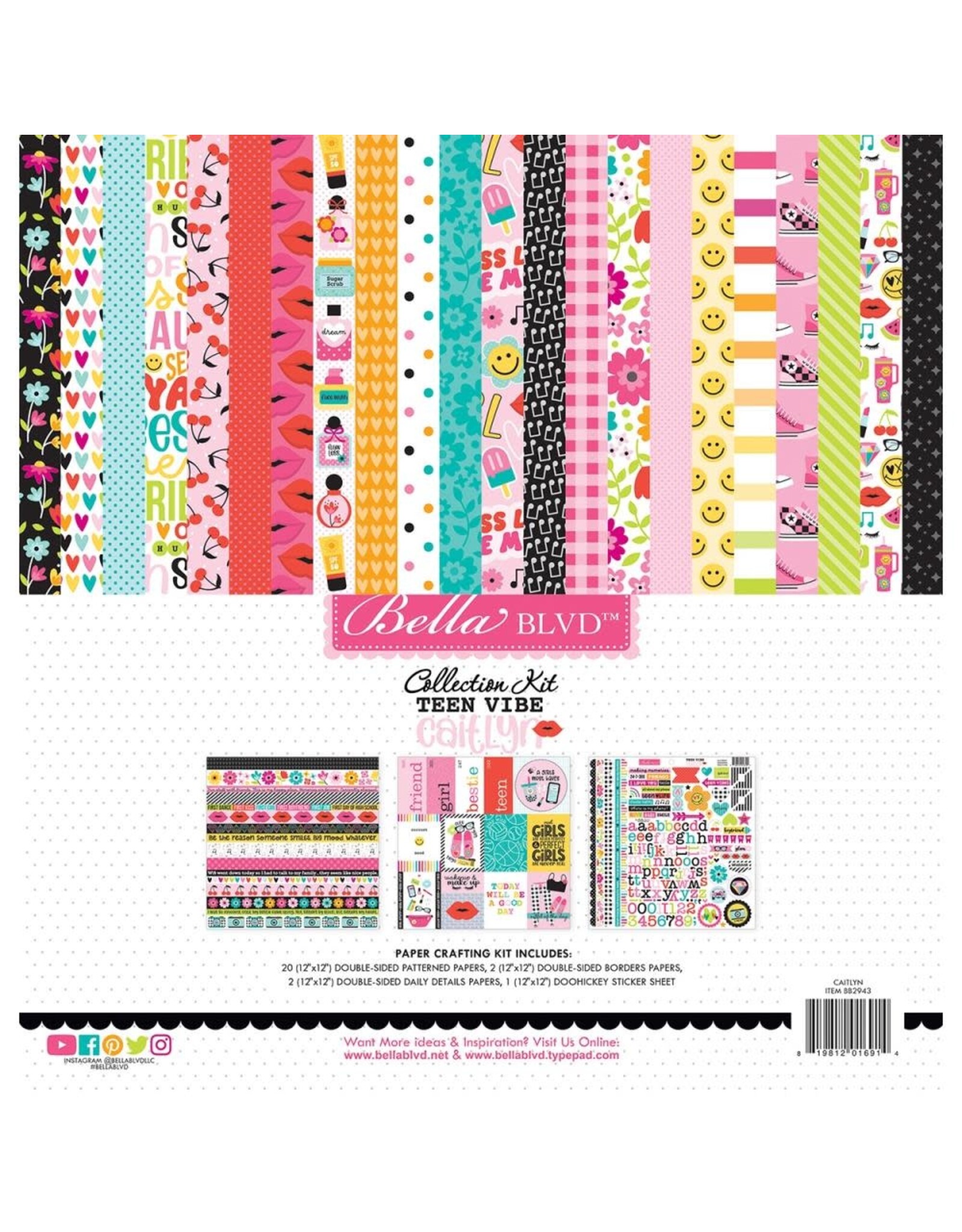 BELLA BLVD BELLA BLVD TEEN VIBE CAITLYN 12x12 COLLECTION KIT