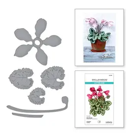 SPELLBINDERS SPELLBINDERS SUSAN TIERNEY-COCKBURN WINTER'S GRACE COLLECTION CYCLAMEN ETCHED DIE SET