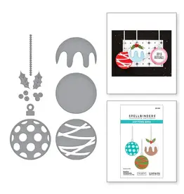 SPELLBINDERS SPELLBINDERS LISA HORTON ESSENTIAL HOLIDAY COLLECTION FESTIVE ORNAMENT ETCHED DIE SET