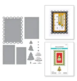 SPELLBINDERS SPELLBINDERS LISA HORTON ESSENTIAL HOLIDAY COLLECTION NESTED TREE FRAME ETCHED DIE SET