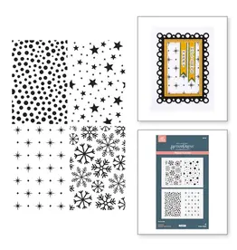 SPELLBINDERS SPELLBINDERS BETTERPRESS LISA HORTON ESSENTIAL HOLIDAY COLLECTION HOLIDAY BACKGROUNDS PANELS PRESS PLATE