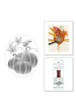 SPELLBINDERS SPELLBINDERS FALLING LEAVES COLLECTION PUMPKIN TRIO 3D WAX SEAL STAMP SET