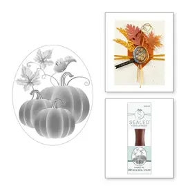 SPELLBINDERS SPELLBINDERS FALLING LEAVES COLLECTION PUMPKIN TRIO 3D WAX SEAL STAMP SET