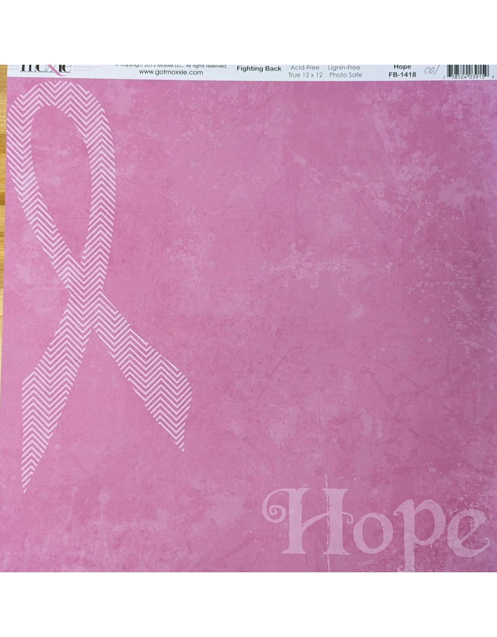 MOXXIE MOXXIE FIGHTING BACK HOPE 12x12 CARDSTOCK