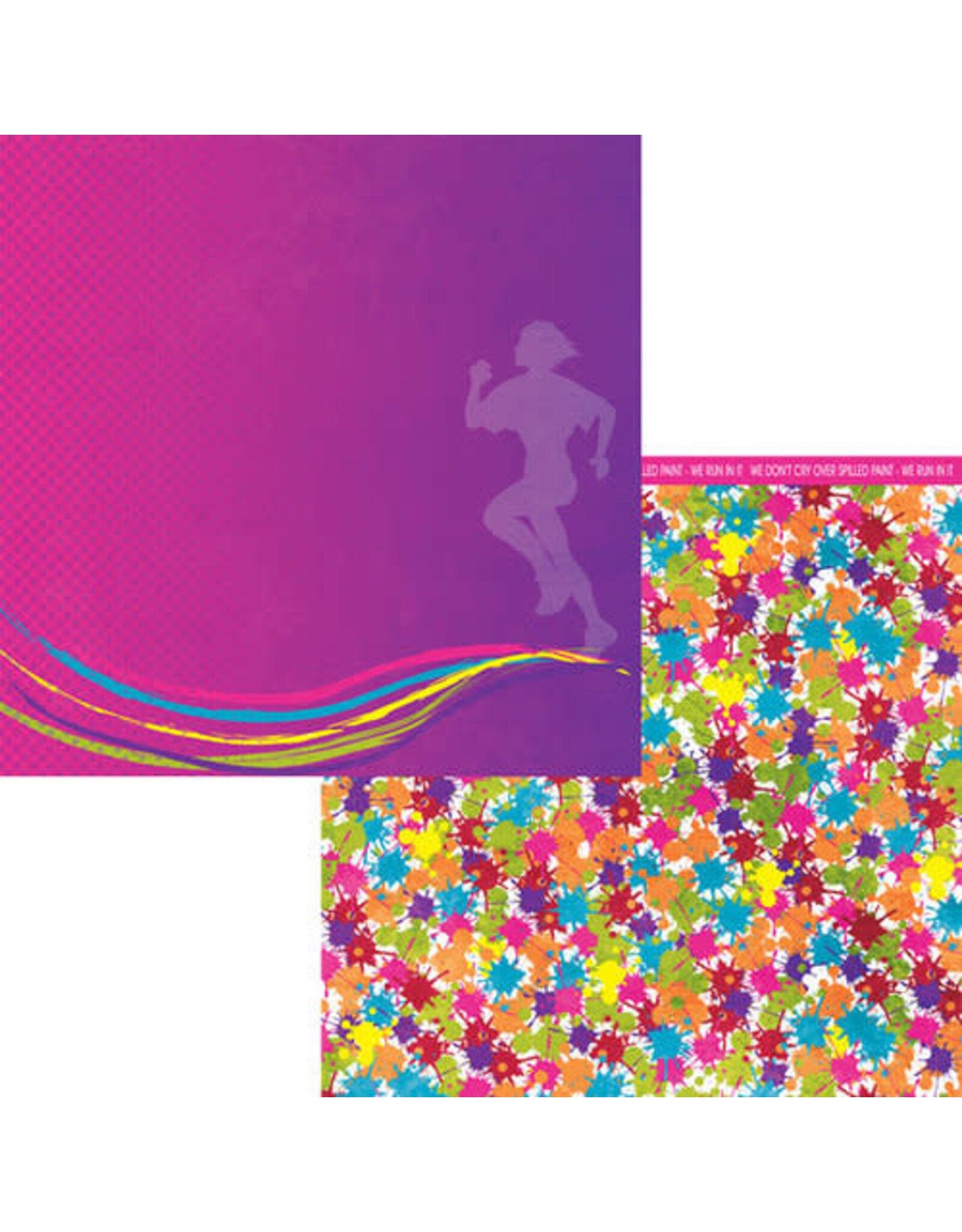 MOXXIE MOXXIE FUN RUN COVERED IN COLOUR 12x12 CARDSTOCK