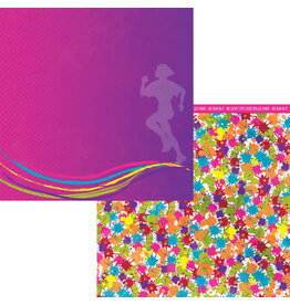 MOXXIE MOXXIE FUN RUN COVERED IN COLOUR 12x12 CARDSTOCK