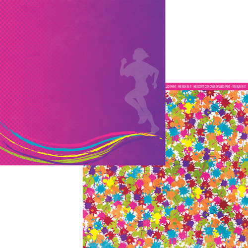 MOXXIE MOXXIE FUN RUN COVERED IN COLOUR 12x12 CARDSTOCK