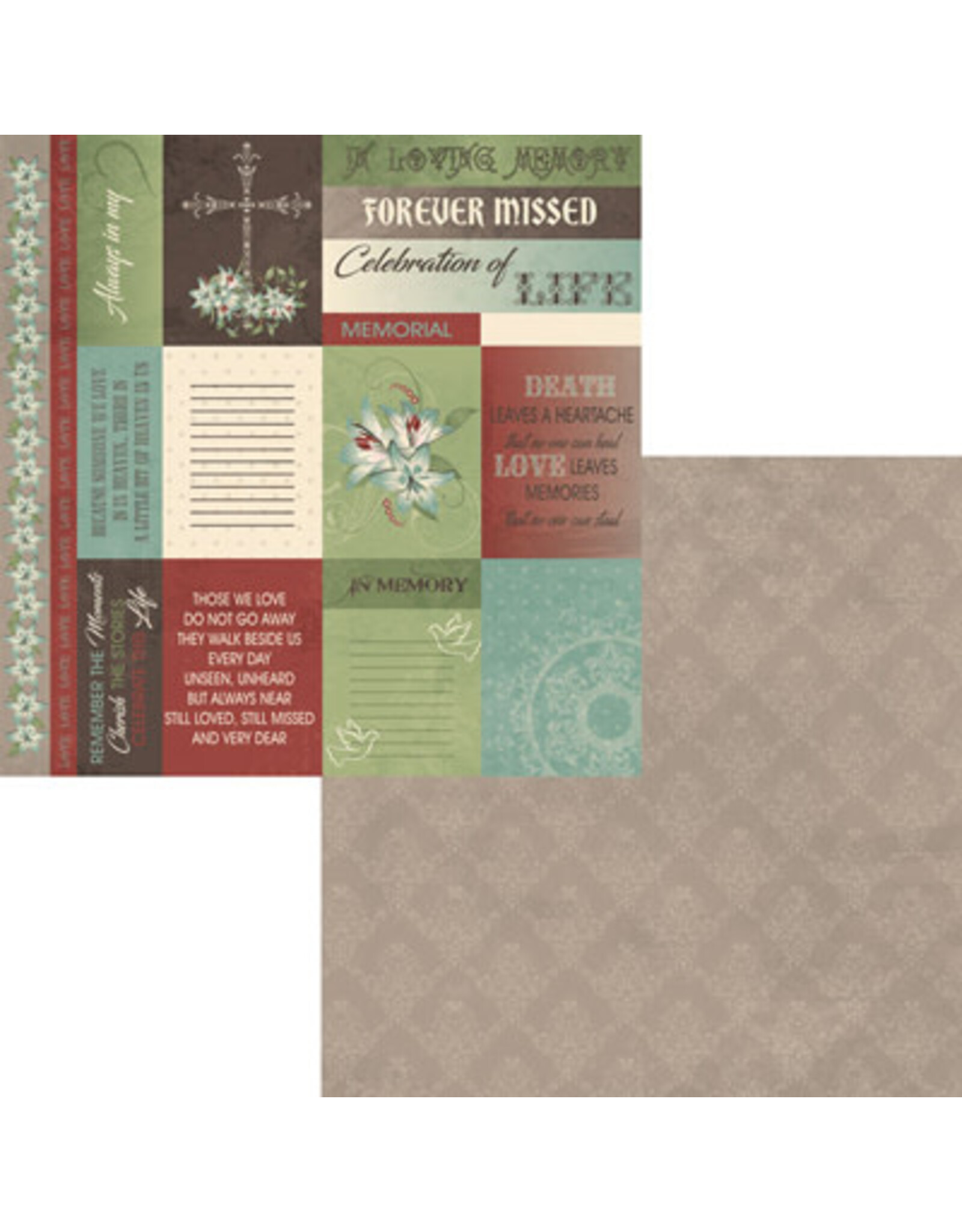 MOXXIE MOXXIE IN MEMORY CUTOUTS 12x12 CARDSTOCK