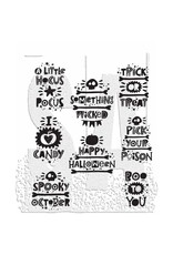 STAMPERS ANONYMOUS STAMPERS ANONYMOUS TIM HOLTZ HALLOWEEN WHATNOTS 7x8.5 CLING STAMP SET