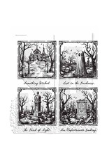 STAMPERS ANONYMOUS STAMPERS ANONYMOUS TIM HOLTZ FRAMED FRIGHTS 7x8.5 CLING STAMP SET