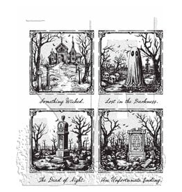 STAMPERS ANONYMOUS STAMPERS ANONYMOUS TIM HOLTZ FRAMED FRIGHTS 7x8.5 CLING STAMP SET