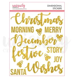 UNIQUELY CREATIVE UNIQUELY CREATIVE CHRISTMAS WISHES DIMENSIONAL STICKERS