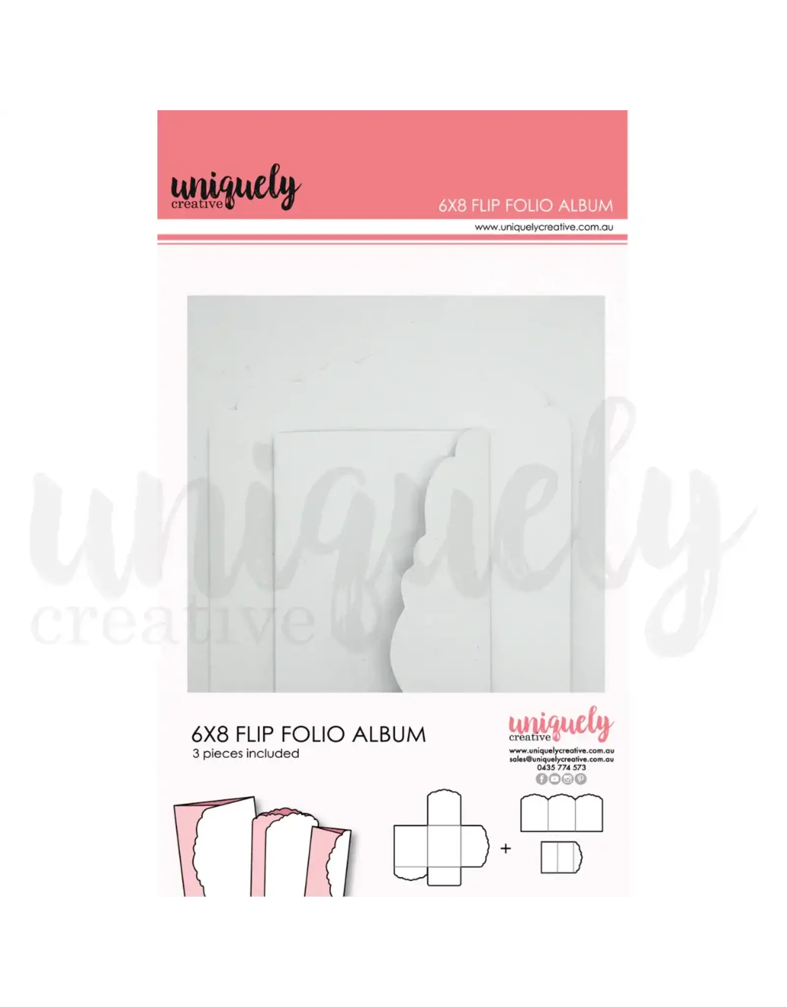 UNIQUELY CREATIVE UNIQUELY CREATIVE WHITE 6X8 FLIP FOLIO ALBUM