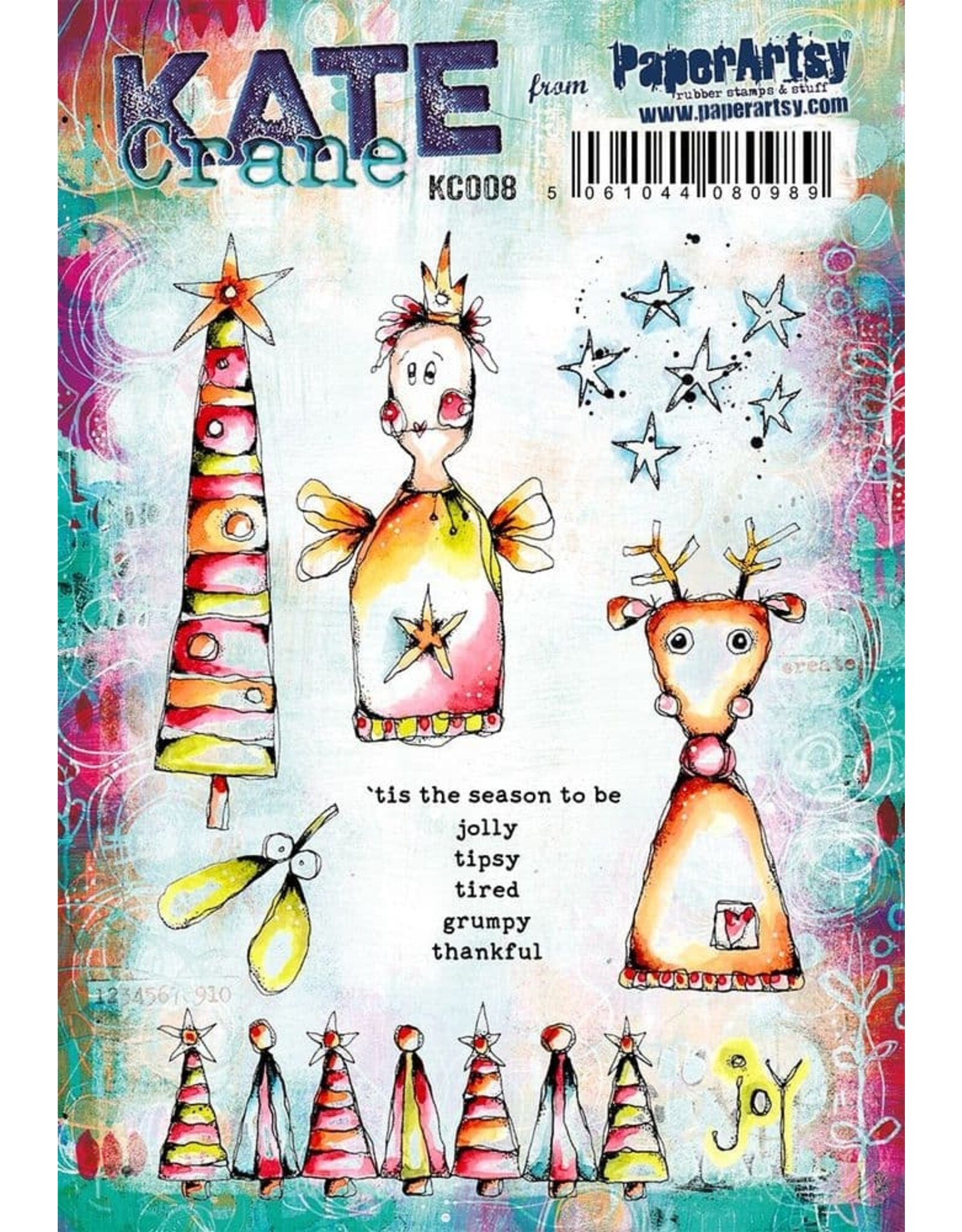 PAPER ARTSY PAPER ARTSY KATE CRANE KC008 CLING STAMP SET