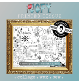 PAPER ARTSY PAPER ARTSY JOFY CHRISTMAS PRINTED TISSUE COLLAGE PAPER 4 SHEETS