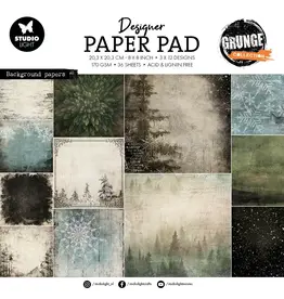 STUDIOLIGHT STUDIOLIGHT GRUNGE COLLECTION BACKGROUND PAPERS 8x8 PAPER PAD