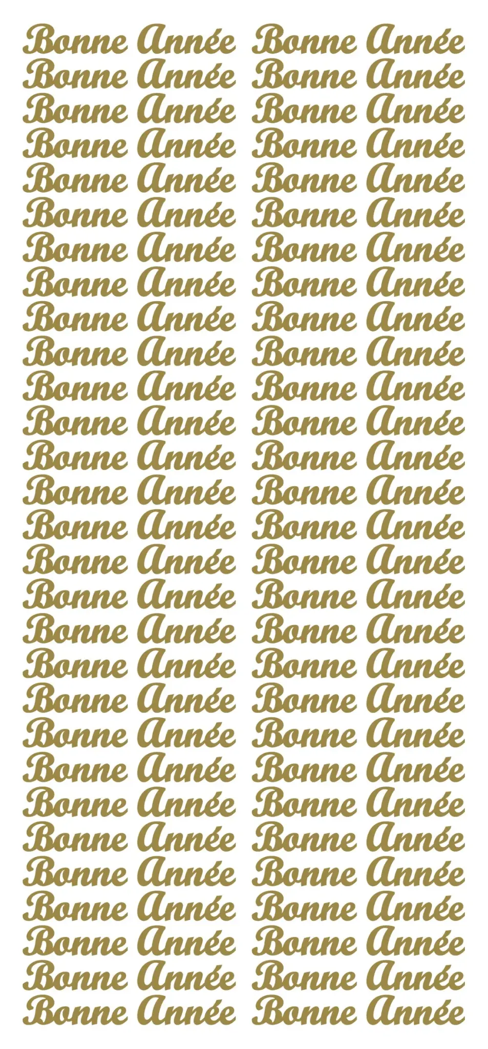 ECSTASY CRAFTS ECSTASY CRAFTS BONNE ANNÉE GOLD PEEL OFF STICKERS