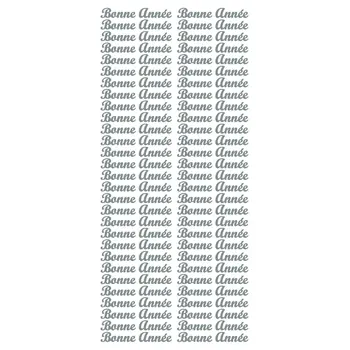 ECSTASY CRAFTS ECSTASY CRAFTS BONNE ANNÉE SILVER PEEL OFF STICKERS