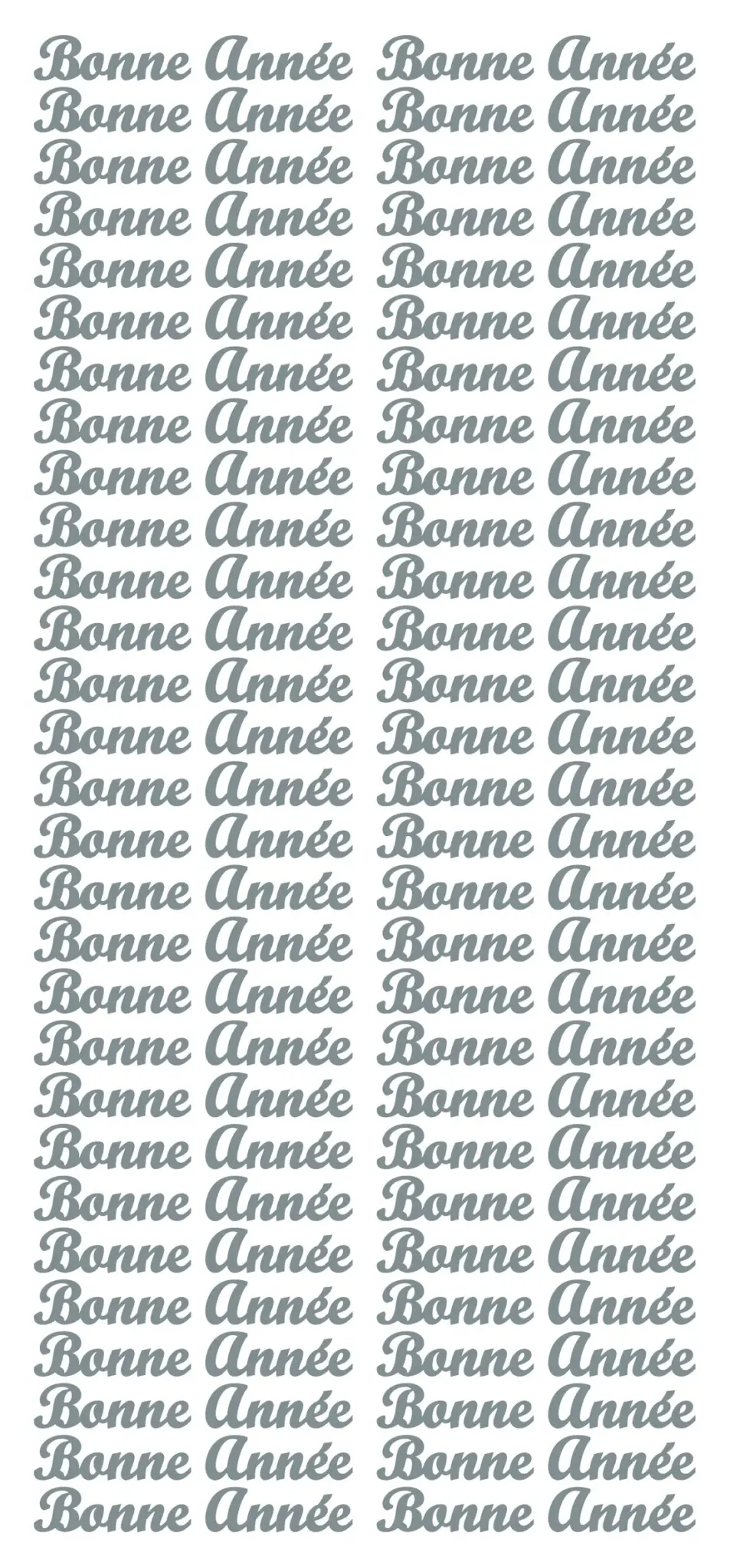 ECSTASY CRAFTS ECSTASY CRAFTS BONNE ANNÉE SILVER PEEL OFF STICKERS