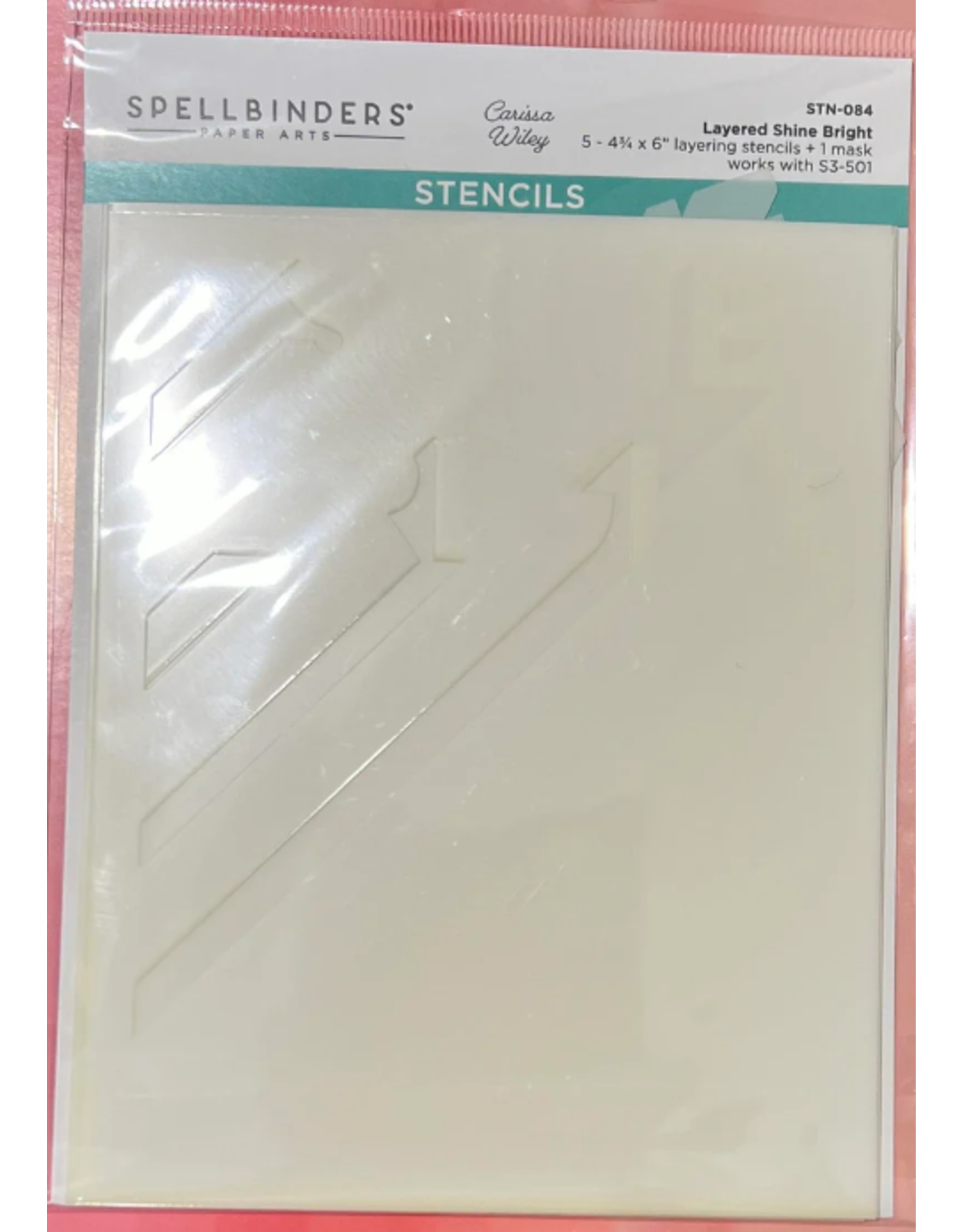 SPELLBINDERS SPELLBINDERS CARISSA WILEY LAYERED SHINE BRIGHT STENCIL SET