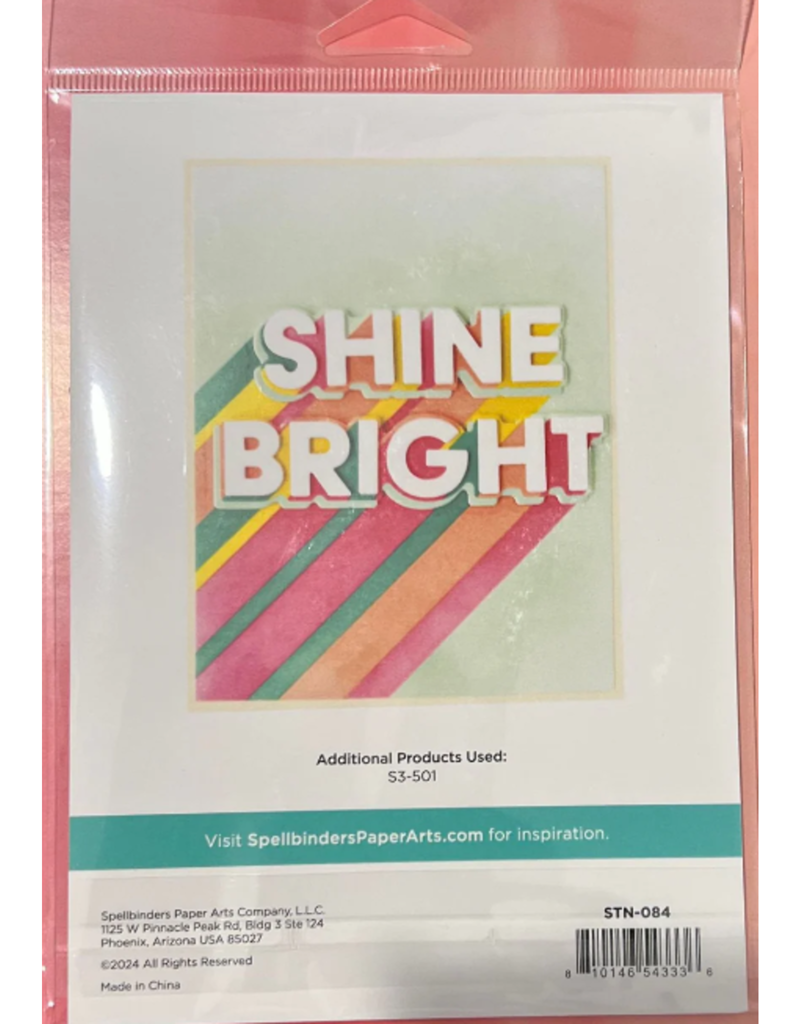 SPELLBINDERS SPELLBINDERS CARISSA WILEY LAYERED SHINE BRIGHT DIE & STENCIL SET