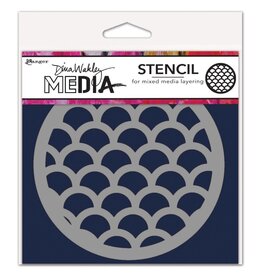 RANGER RANGER DINA WAKLEY MEDIA 5.5"X5.5" SCALES COASTER STENCIL
