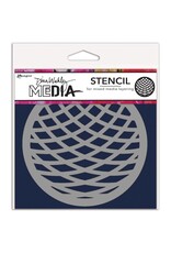 RANGER RANGER DINA WAKLEY MEDIA 5.5"X5.5" SQUISHED COASTER STENCIL