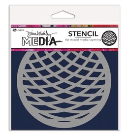 RANGER RANGER DINA WAKLEY MEDIA 5.5"X5.5" SQUISHED COASTER STENCIL