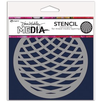 RANGER RANGER DINA WAKLEY MEDIA 5.5"X5.5" SQUISHED COASTER STENCIL