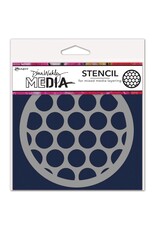RANGER RANGER DINA WAKLEY MEDIA 5.5"X5.5" BIG CIRCLES COASTER STENCIL