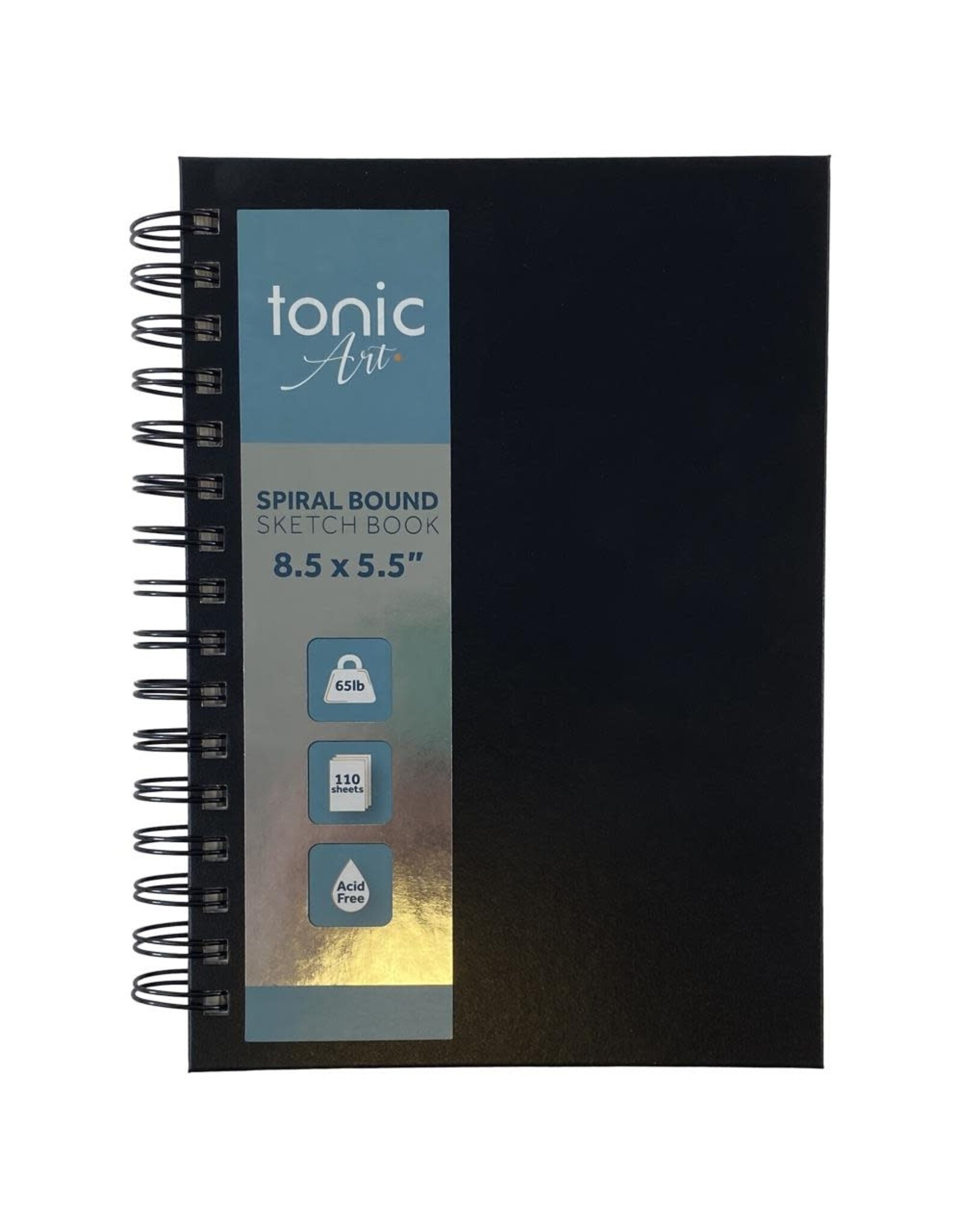 TONIC TONIC STUDIOS 5.5x8.5 SPIRAL BOUND HARDCOVER SKETCHBOOK 110 SHEETS