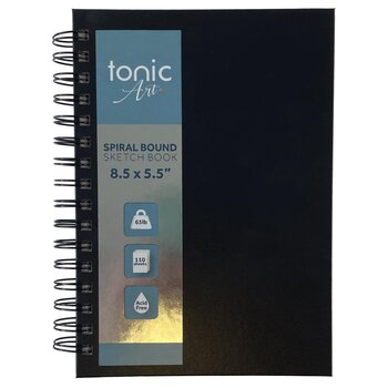 TONIC TONIC STUDIOS 5.5x8.5 SPIRAL BOUND HARDCOVER SKETCHBOOK 110 SHEETS