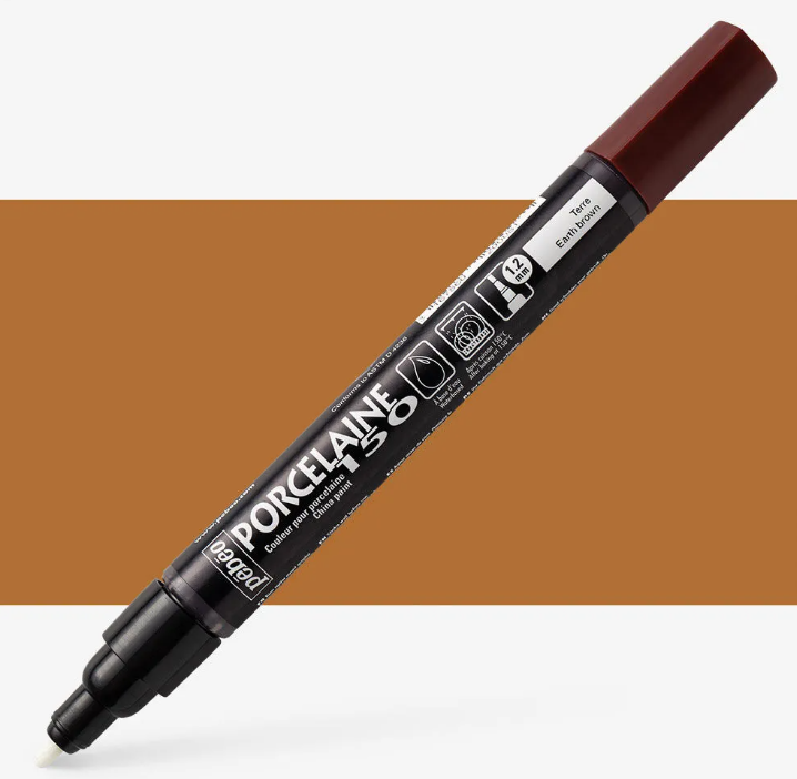 PEBEO PORCELAINE 150 EARTH BROWN PAINT MARKER 1.2MM