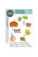 SIZZIX SIZZIX 49 AND MARKET PENCIL LINE HARVEST FRAMELITS DIE AND CLEAR STAMP SET