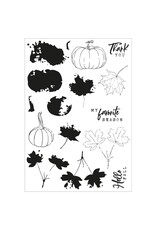 SIZZIX SIZZIX 49 AND MARKET PENCIL LINE HARVEST FRAMELITS DIE AND CLEAR STAMP SET