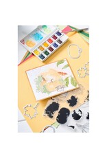 SIZZIX SIZZIX 49 AND MARKET PENCIL LINE HARVEST FRAMELITS DIE AND CLEAR STAMP SET